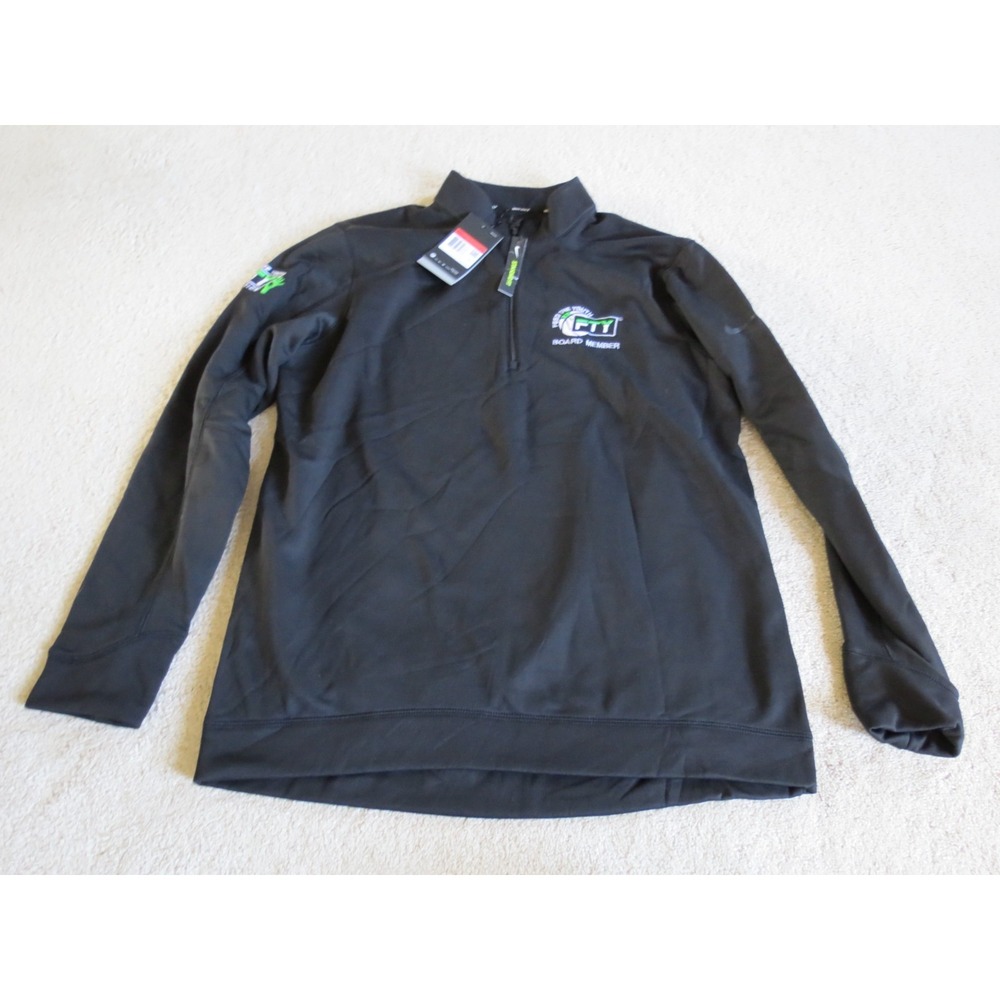 Nike Golf Therma Repel Mens Size Large Black Zippered Long Sleeve Top AR2600-010
